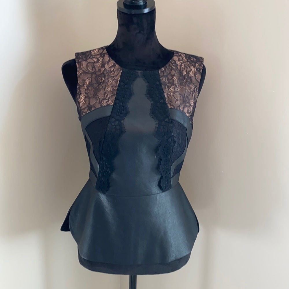 BCBG MaxAzria Laine peplum top